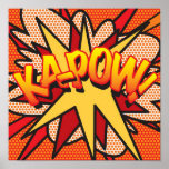 KA-POW Fun Retro Comic Book Pop Art Poster<br><div class="desc">Een coole,  trendy en leuke vormgeving die de zweem,  zap,  pow in je huis,  kantoor en leven brengt. Een geweldig cadeau voor jou,  je vrienden of je familie. Ontworpen door: ComicBookPop© op www.zazzle.com/comicbookpop*</div>