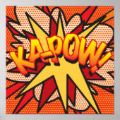 KA-POW Fun Retro Comic Book Pop Art Poster (Voorkant)