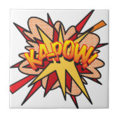 KA-POW Fun Retro Comic Book Pop Art Tegeltje (Voorkant)