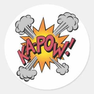 KA-POW! Grafisch stripboek Ronde Sticker