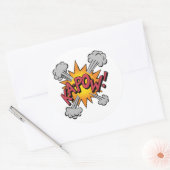 KA-POW! Grafisch stripboek Ronde Sticker (Envelop)