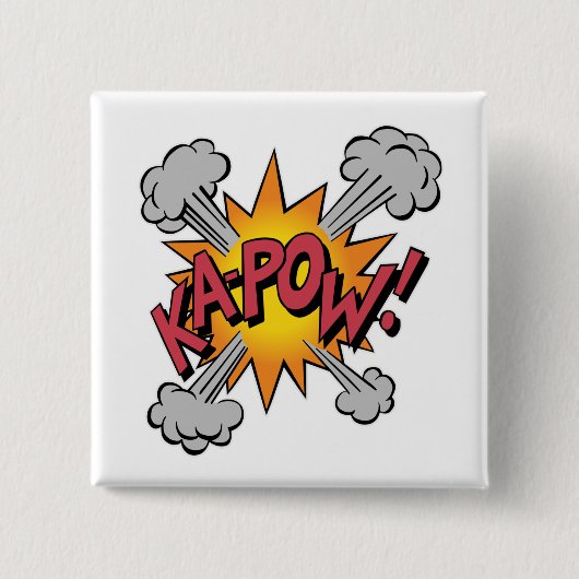 KA-POW! Grafisch stripboek Vierkante Button 5,1 Cm (Voorkant)