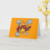 Ka-POW! Grappig Grafisch Boek Kaart (Gele Bloem)