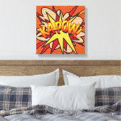 KA-POW Leuk Modern Comic Book Pop Kunst Canvas Afdruk (Insitu (Slaapkamer))