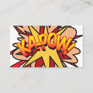 KA-POW Leuk Retro Stripboek Visitekaartje