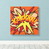 KA-POW Leuke Moderne Stripboek Pop Art Canvas Afdruk (Insitu (Houten vloer))