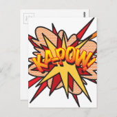 KA-POW Leuke Retro Strip Pop Art Briefkaart (Voorkant / Achterkant)