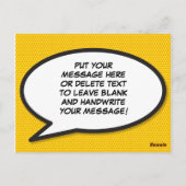 KA-POW Leuke Retro Strip Pop Art Briefkaart (Achterkant)