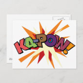 KA-POW Leuke Retro Strip Pop Art Briefkaart (Voorkant / Achterkant)