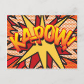 KA-POW Leuke Retro Strip Pop Art Briefkaart (Voorkant)