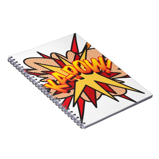 KA-POW Leuke Retro Strip Pop Art Notitieboek (Rechterzijde)