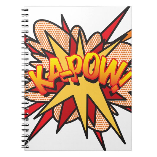 KA-POW Leuke Retro Strip Pop Art Notitieboek (Voorkant)