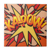 KA-POW Leuke Retro Strip Pop Art Tegeltje (Voorkant)