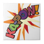 KA-POW Leuke Retro Strip Pop Art Tegeltje (Voorkant)