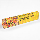 KA-POW Leuke Retro Stripboek Naambordje