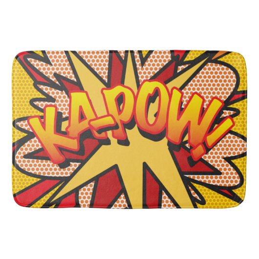 KA-POW Leuke Retro Stripboek Pop Art Badmat (Voorkant)