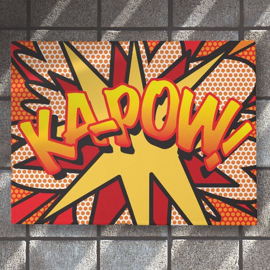 KA-POW Leuke Retro Stripboek Pop Art Deurmat