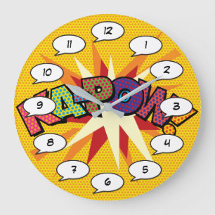 KA-POW Leuke Retro Stripboek Pop Art Grote Klok