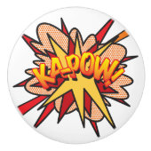 KA-POW Leuke Retro Stripboek Pop Art Keramische Knop (Voorkant)