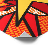 KA-POW Leuke Retro Stripboek Pop Art Poster (Hoek)