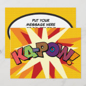 KA-POW Praatballon Fun Retro Stijl Aankondiging (Voorkant / Achterkant)