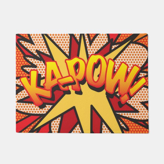 KA-POW Pret-retro-comicbook Pop Art Deurmat (Voorkant)