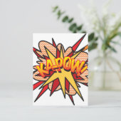 KA-POW Pret Retro Stripboek Pop Art Briefkaart (Staand voorkant)