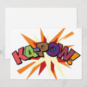 KA-POW Pret-retro-strips Pop Art Kaart (Voorkant / Achterkant)