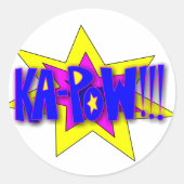 KA-PoW!! Ronde Sticker (Voorkant)