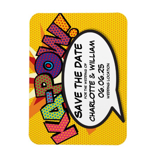 KA-POW Sla de datum op Leuk Modern Kleurrijk Magneet (Verticaal)