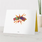 KA-POW Sla de datum op Leuk Retro Strip Pop Art Kaart (Achterkant)