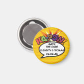 KA-POW Sparen de Datum van de Kunst van de Pop van Magneet (Voorkant / Achterkant)