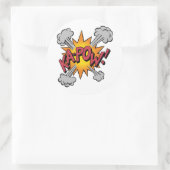 KA-POW! Stripboek Grafisch Ronde Sticker (Tas)