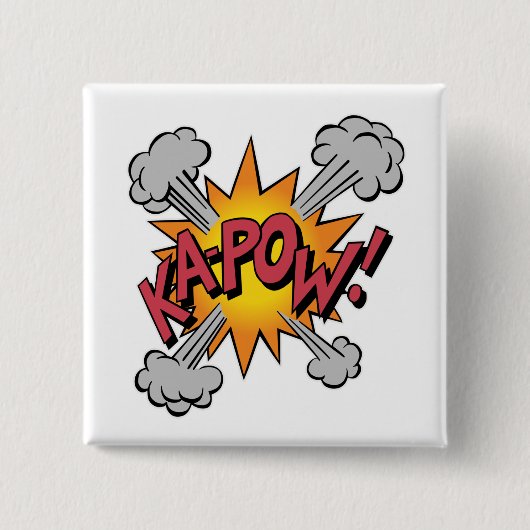 KA-POW! Stripboek Grafisch Vierkante Button 5,1 Cm (Voorkant)