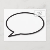 KA-POW Uw Bericht Spraak Bubble Fun Retro Briefkaart (Achterkant)