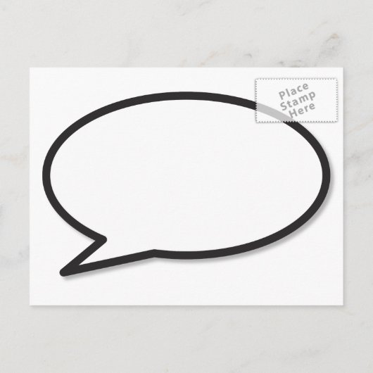 KA-POW Uw Bericht Spraak Bubble Fun Retro Briefkaart (Achterkant)