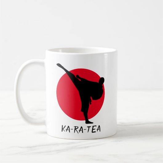 KA-RA-TEA Funny karate mok cadeau voor koffie (Links)