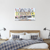 Kaai Franklin, Saint-Goustan | Auray, Bretagne Canvas Afdruk (Insitu (Slaapkamer))