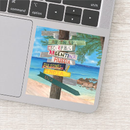 Kaaimaneilanden Beach Travel Ocean Vinyl Sticker
