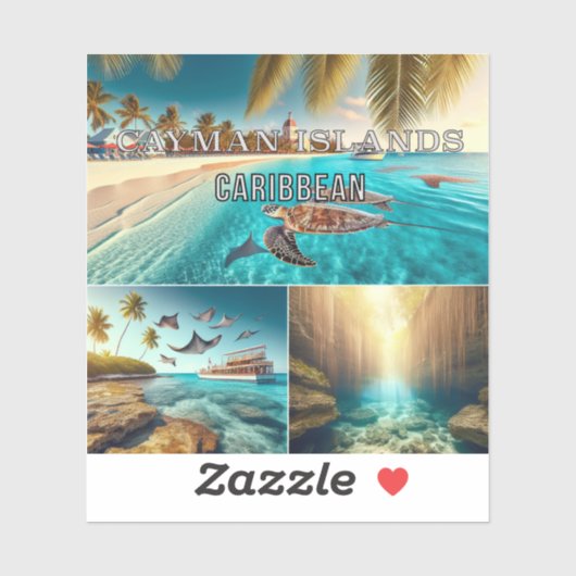 Kaaimaneilanden Caribbean 3 inch Vinyl Sticker (Vel)