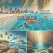 Kaaimaneilanden Caribbean 3 inch Vinyl Sticker (Voorkant)