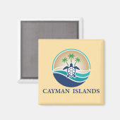 Kaaimaneilanden Caribisch gebied Magneet (Voorkant / Achterkant)