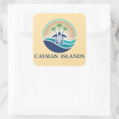 Kaaimaneilanden Caribisch gebied Vierkante Sticker (Tas)