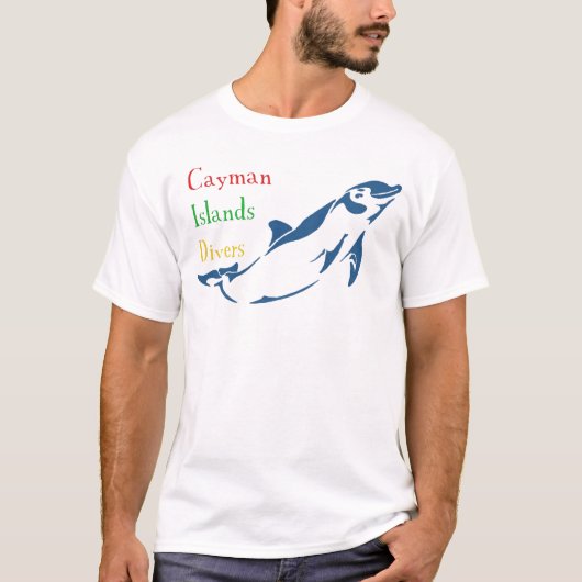 Kaaimaneilanden Divers - Dolphin (voorzijde) T-shirt (Voorkant)