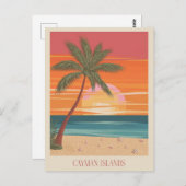 Kaaimaneilanden Illustratie Briefkaart (Voorkant / Achterkant)
