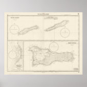  Kaaimaneilanden kaart (1880) Poster (Voorkant)