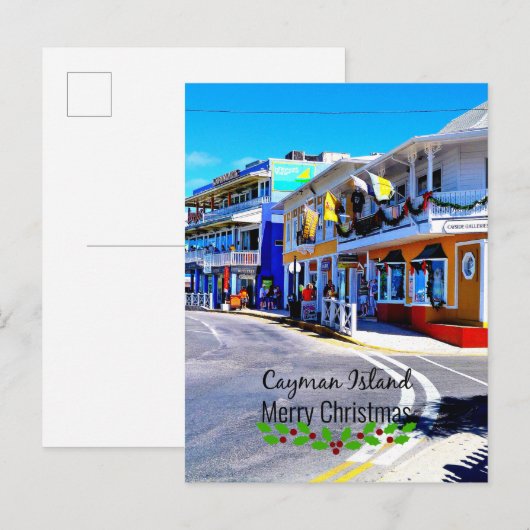 Kaaimaneilanden Kerstmis Briefkaart (Voorkant / Achterkant)