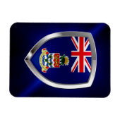 Kaaimaneilanden Mettalic Emblem Magneet (Horizontaal)