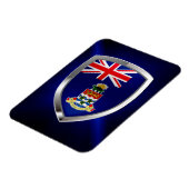 Kaaimaneilanden Mettalic Emblem Magneet (Linkerzijde)