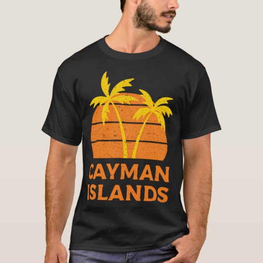 Kaaimaneilanden Retro T-shirt (Voorkant)